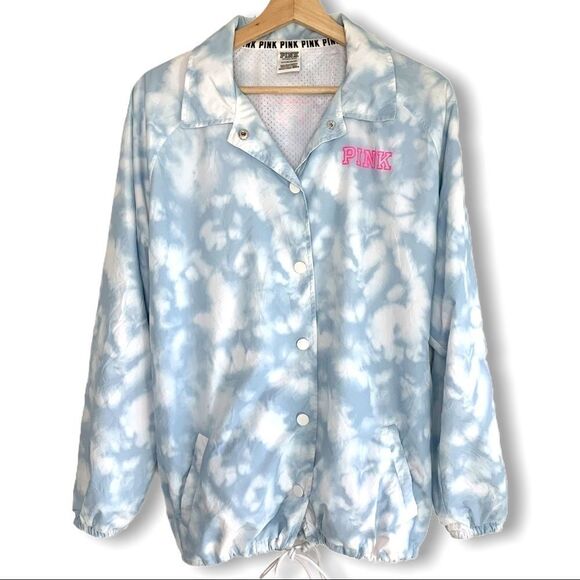 VS Pink Tie Dye Coaches Jacket Oversized - Picture 2 of 9